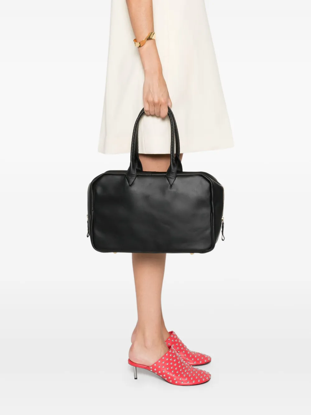 Cornelian Taurus By Daisuke Iwanaga Leather Tote Bag In Black