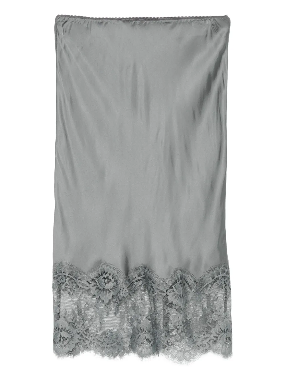 HERSKIND chemise en satin bordée de dentelle | gris | Image 1