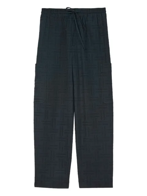 Kenzo Weave cargo pocket patterned jogger trousers