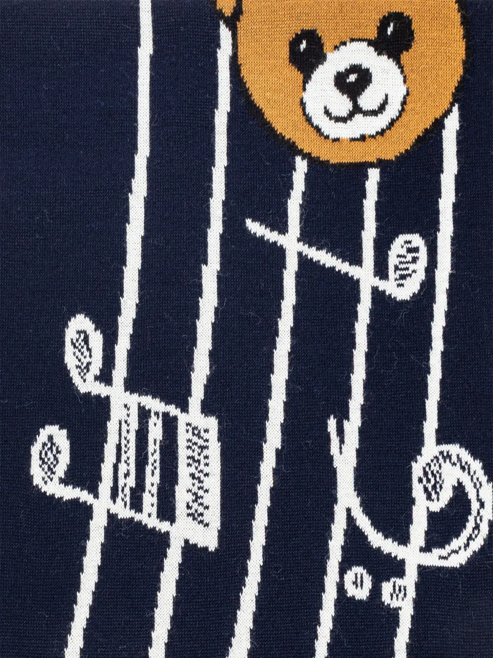 Moschino teddy bear-intarsia scarf Blauw