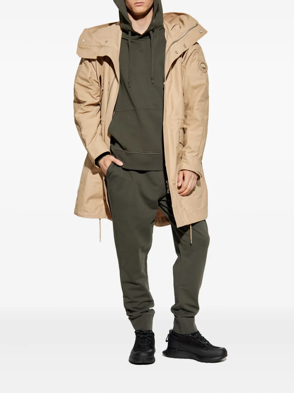 Canada Goose Huron logo-patch track pants Grijs