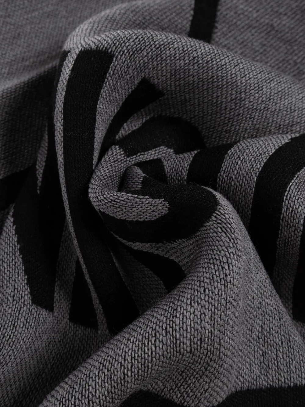 Moschino Wollen sjaal met logodetail Grijs