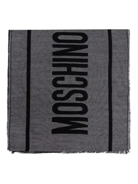Moschino logo-detail wool scarf