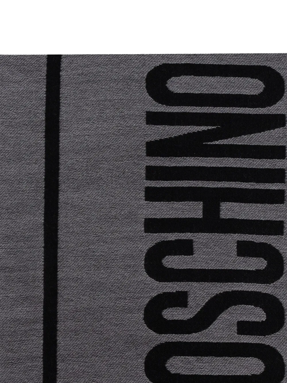 Moschino Wollen sjaal met logodetail Grijs