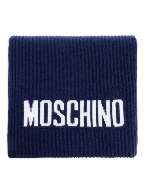 Moschino écharpe côtelée en cachemire