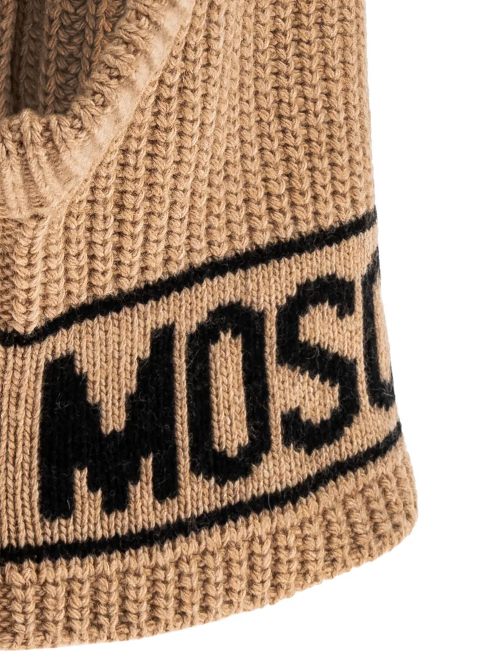 Moschino Bivakmuts met logodetail Beige