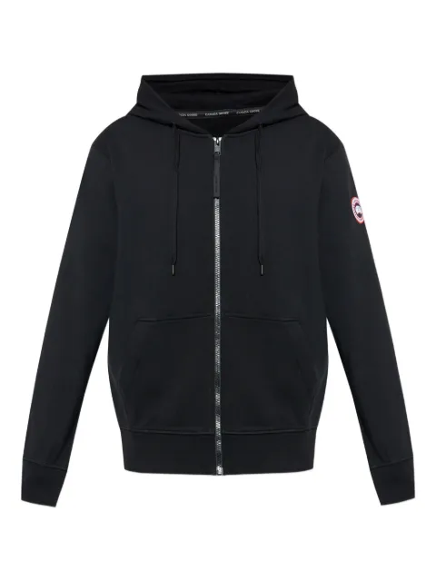 Canada Goose logo-patch zip-up hoodie