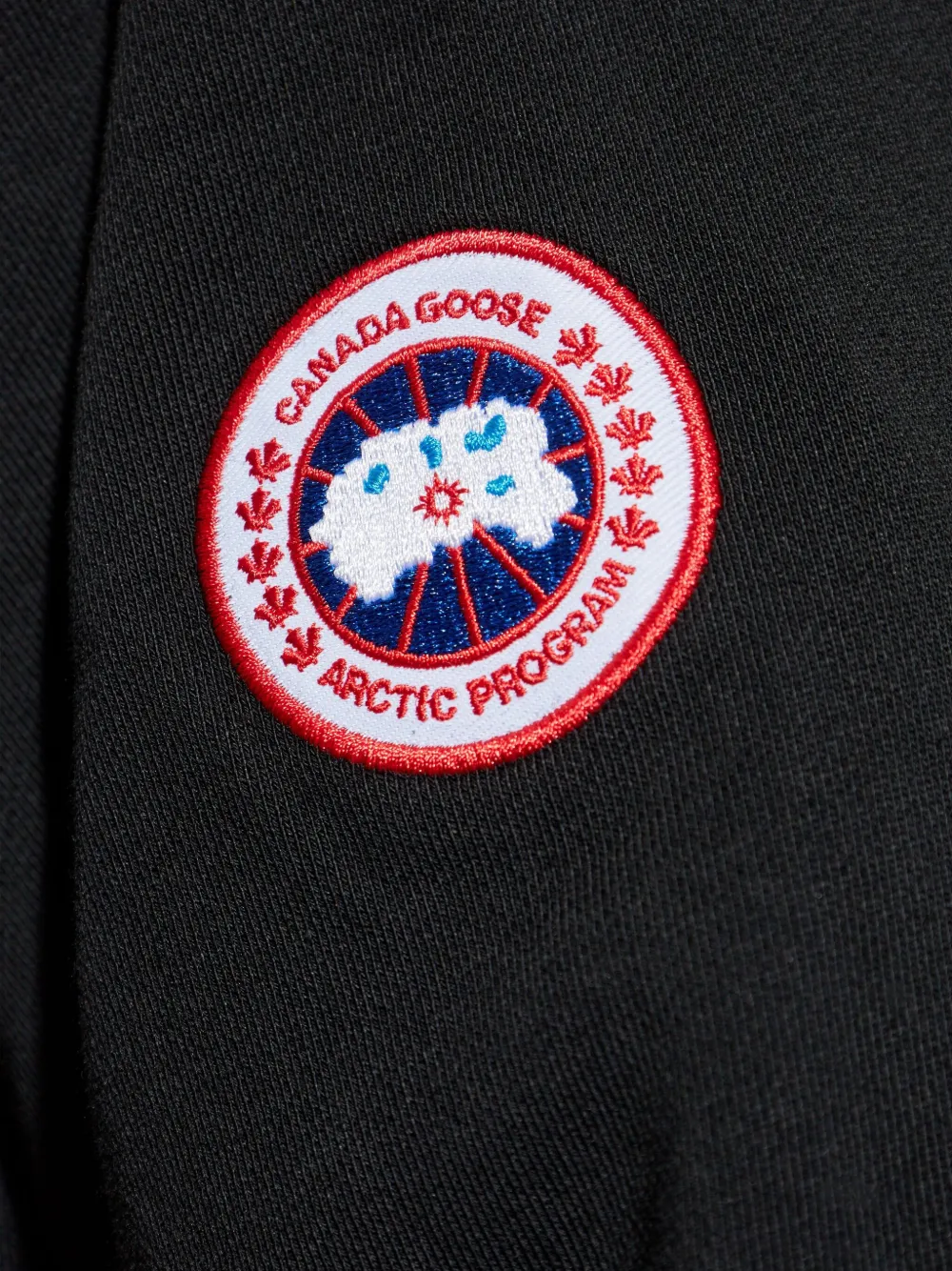Canada Goose logo-patch zip-up hoodie Zwart