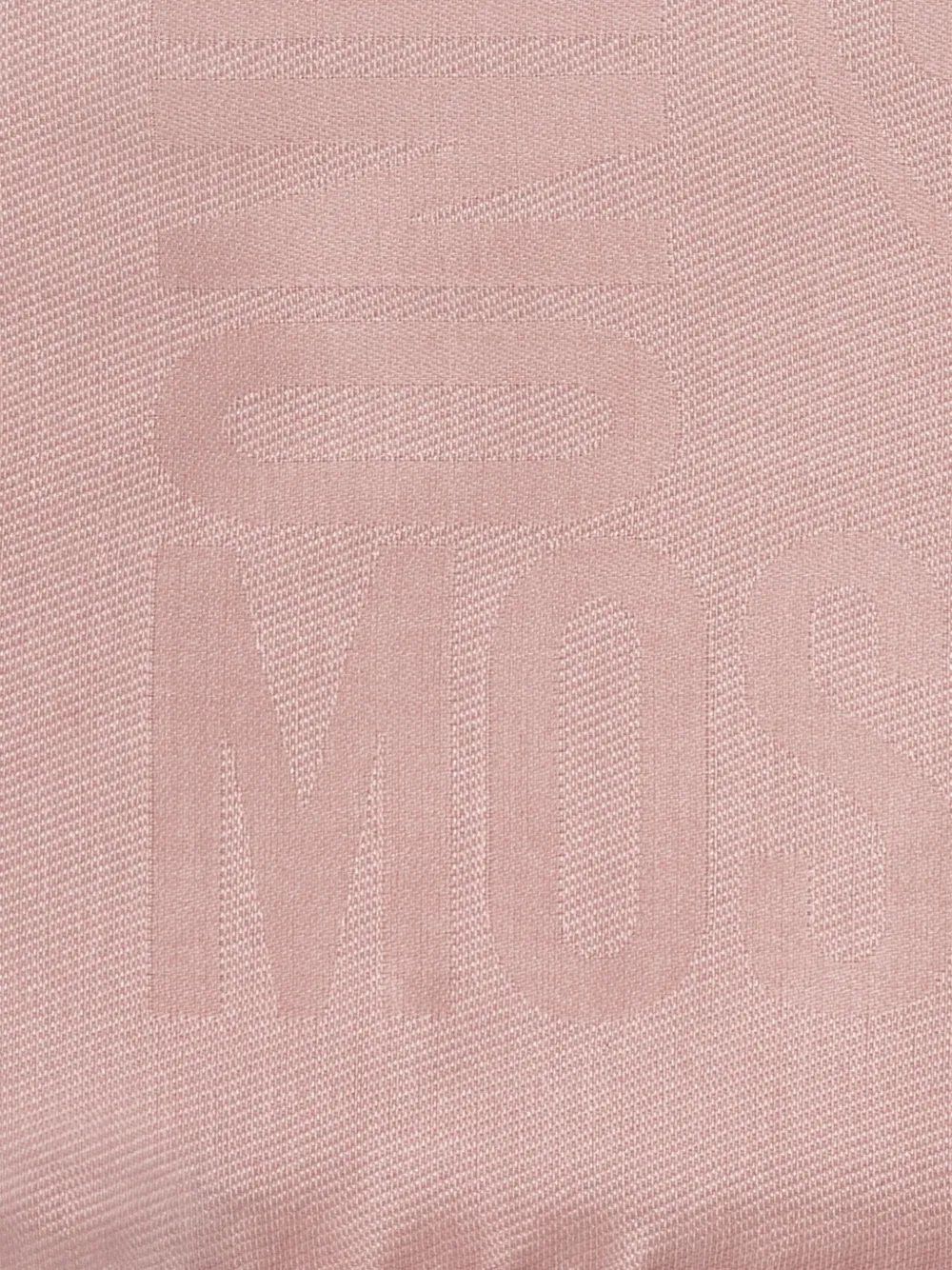 Moschino Sjaal met logo-reliëf en franje Roze