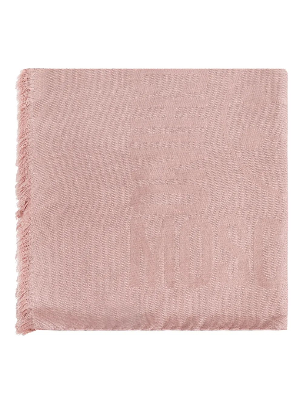Moschino Sjaal met logo-reliëf en franje Roze