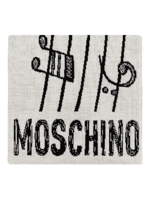 Moschino teddy bear-intarsia scarf