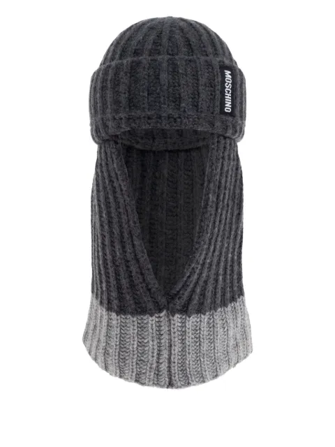 Moschino ribbed balaclava hat