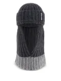 Moschino ribbed balaclava hat - Grey