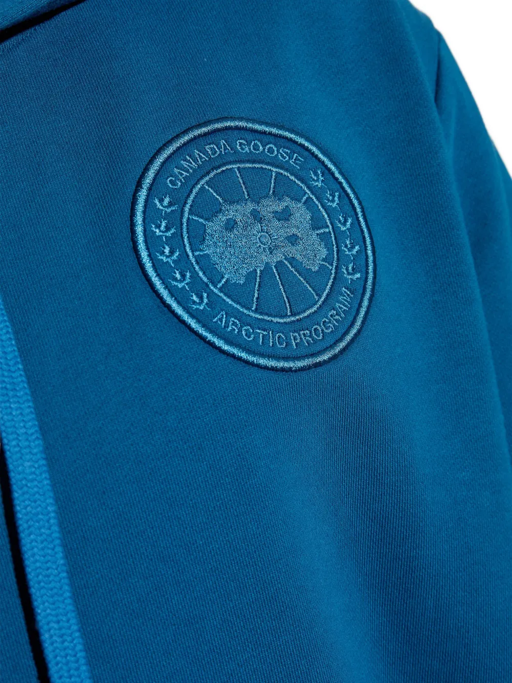 Canada Goose Huron embroidered-logo hoodie Blauw
