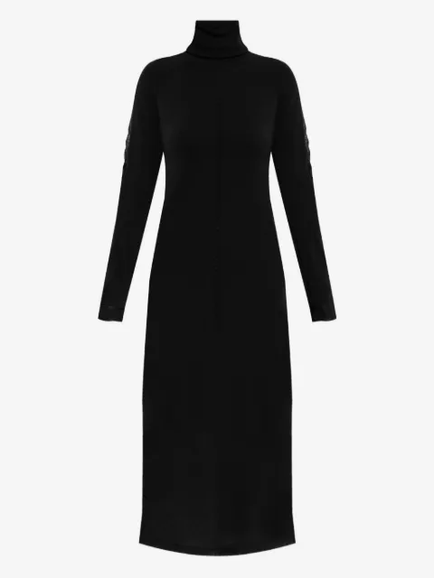 Y-3 turtleneck mesh-insert dress