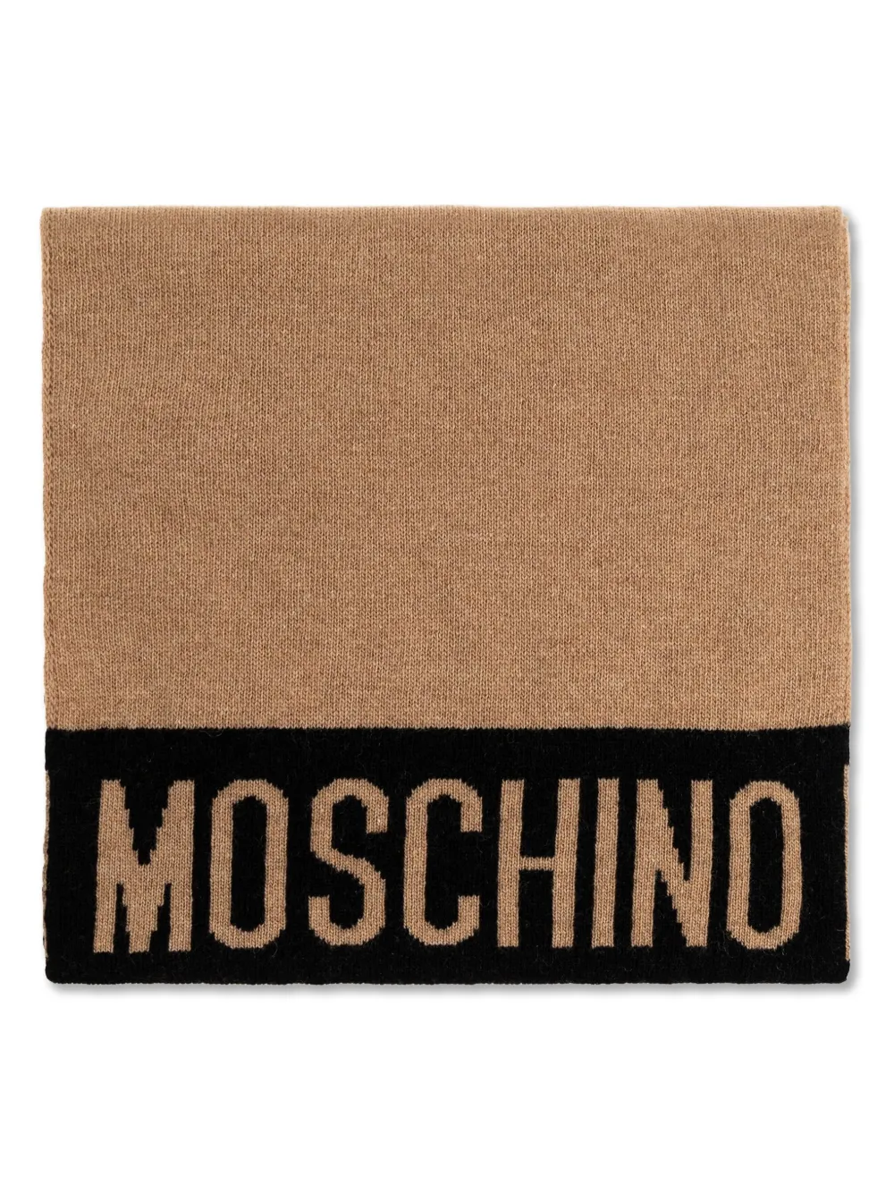 Moschino Sjaal met logo Bruin
