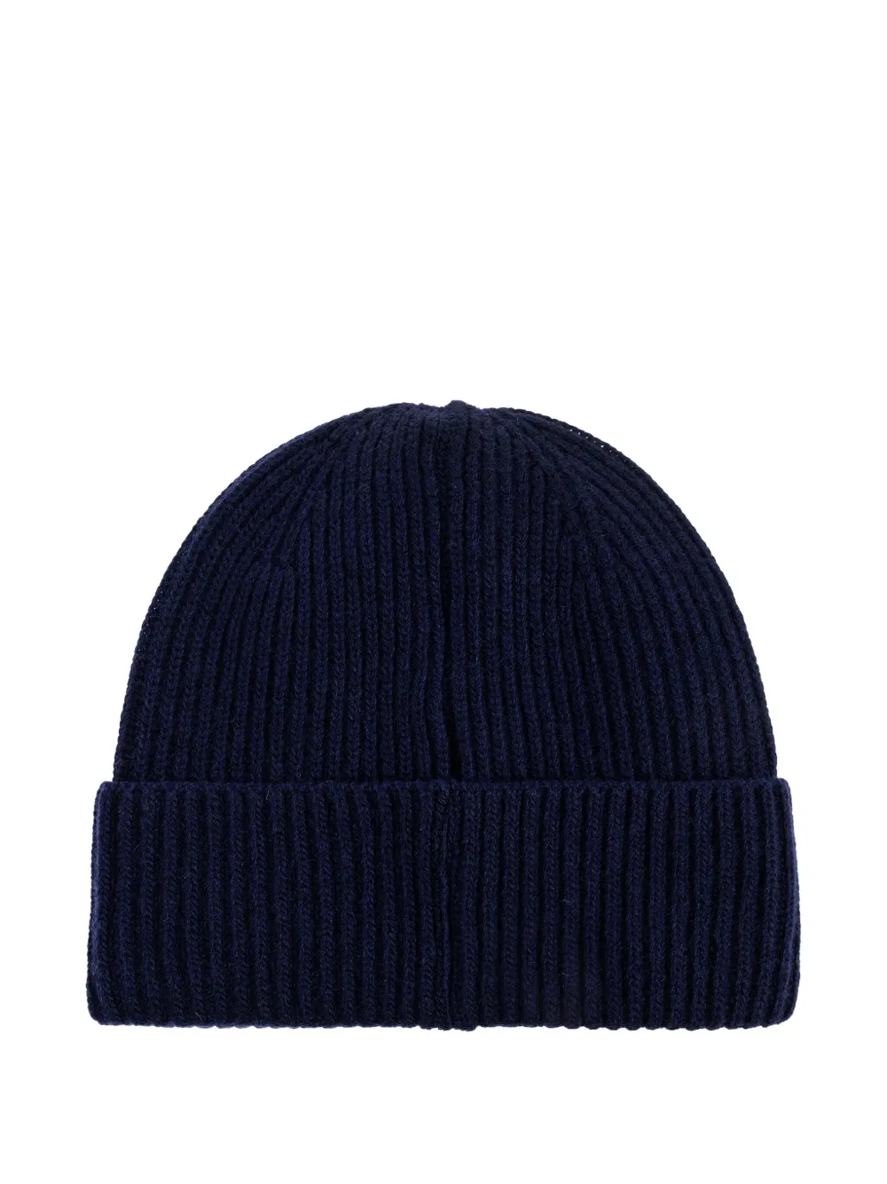 Moschino logo-detail ribbed beanie hat Blauw