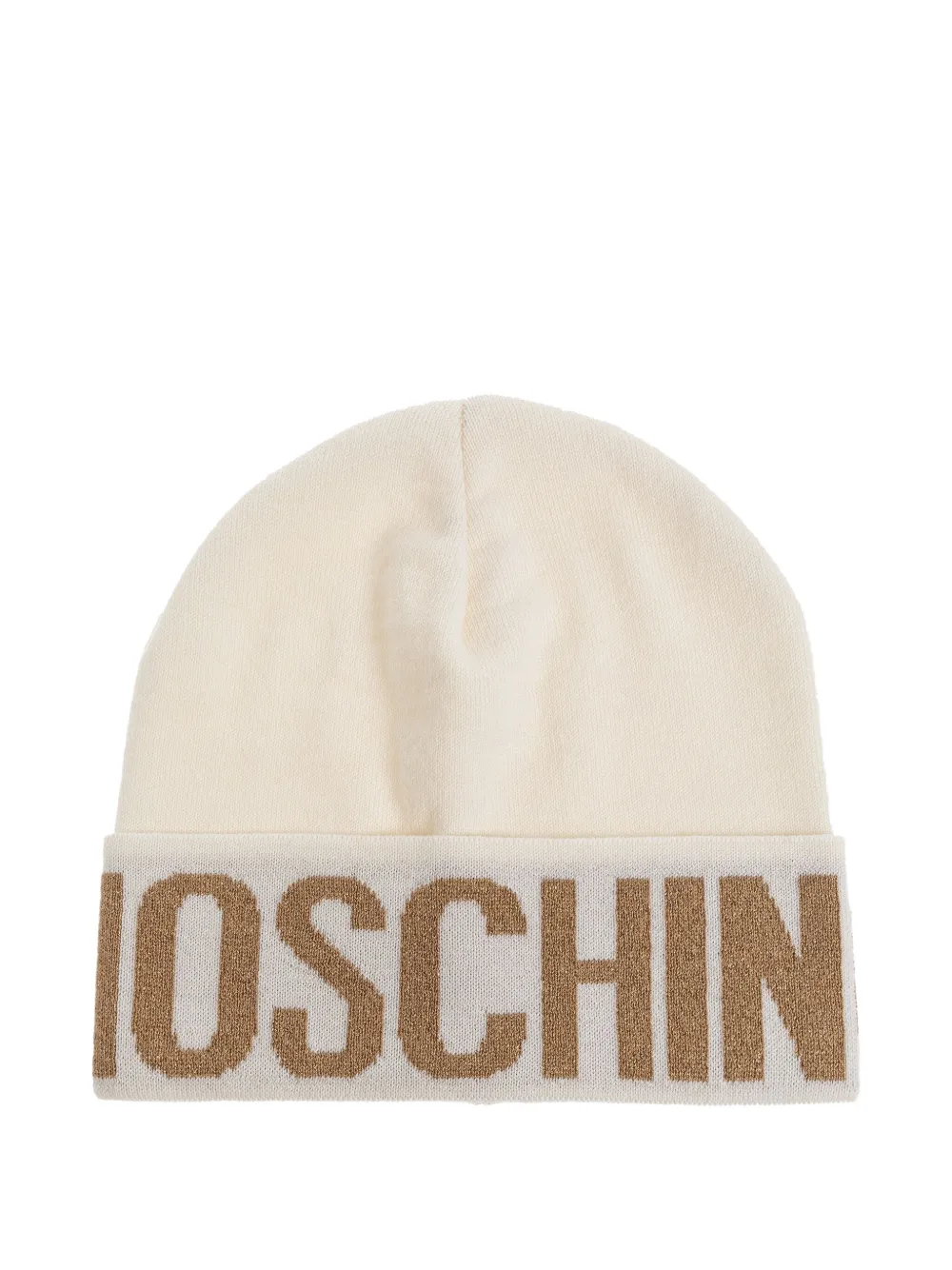 Moschino logo-detail beanie Beige