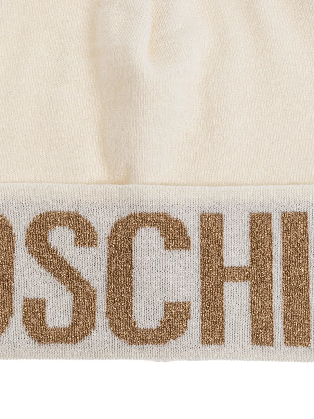 Moschino logo-detail beanie Beige