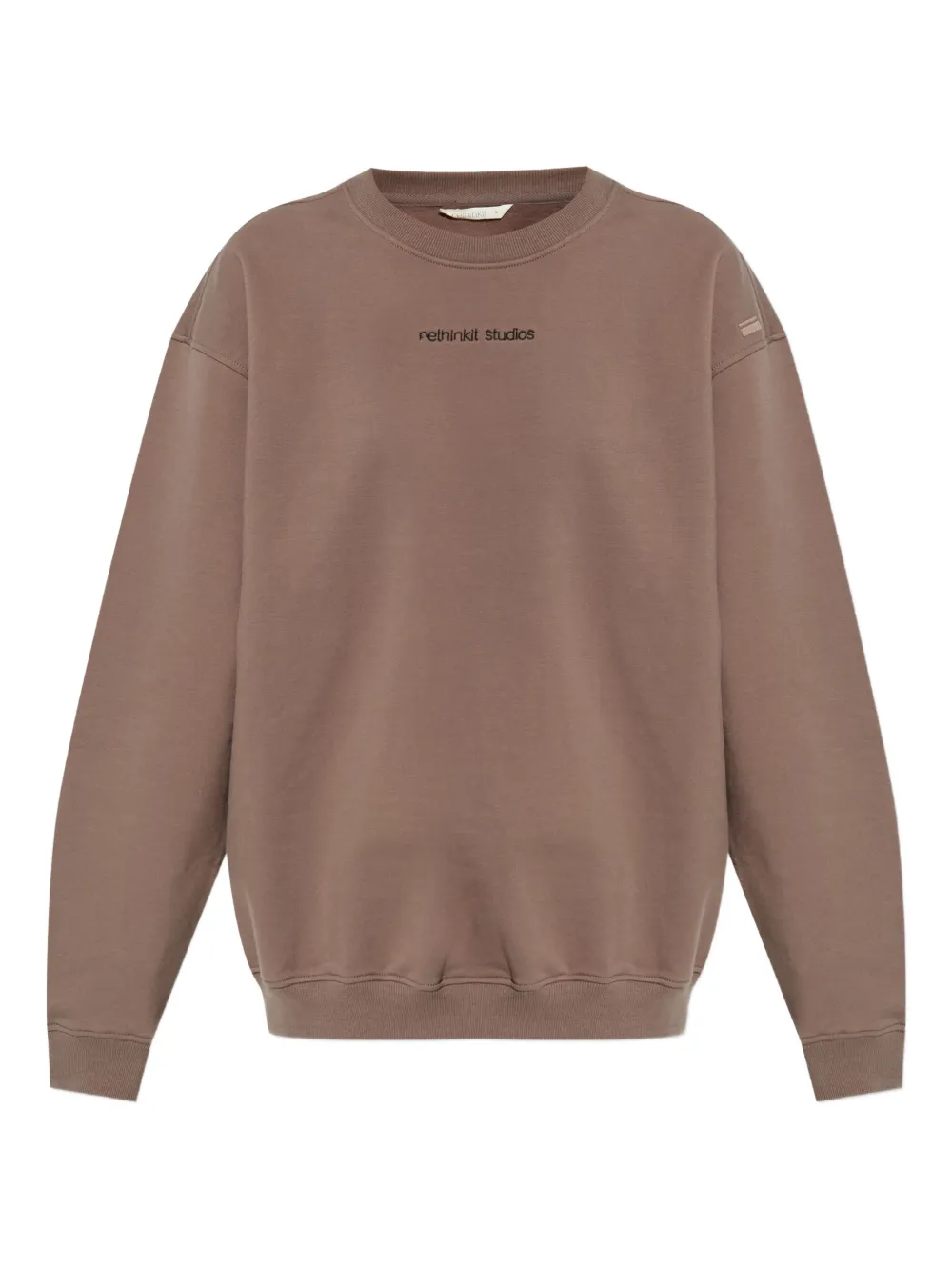 RETHINKIT STUDIOS logo-embroidered cotton sweatshirt | Brown | Image 1