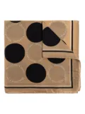 Moschino polka-dot print silk scarf - Neutrals