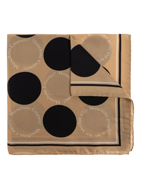 Moschino polka-dot print silk scarf