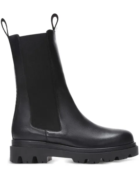 Flattered elastic-panel mid-calf boots