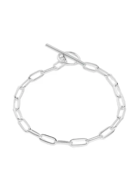 NO MORE  sterling silver paperclip bracelet