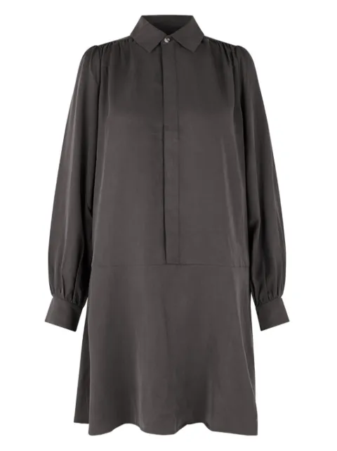 SAMSOE SAMSOE collared puff-sleeve mini shirt dress