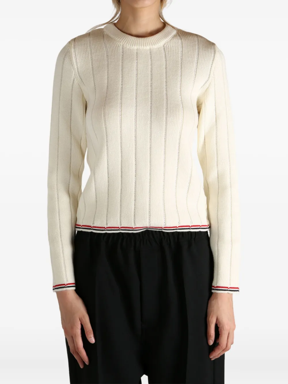 Thom Browne long-sleeve sweater Wit