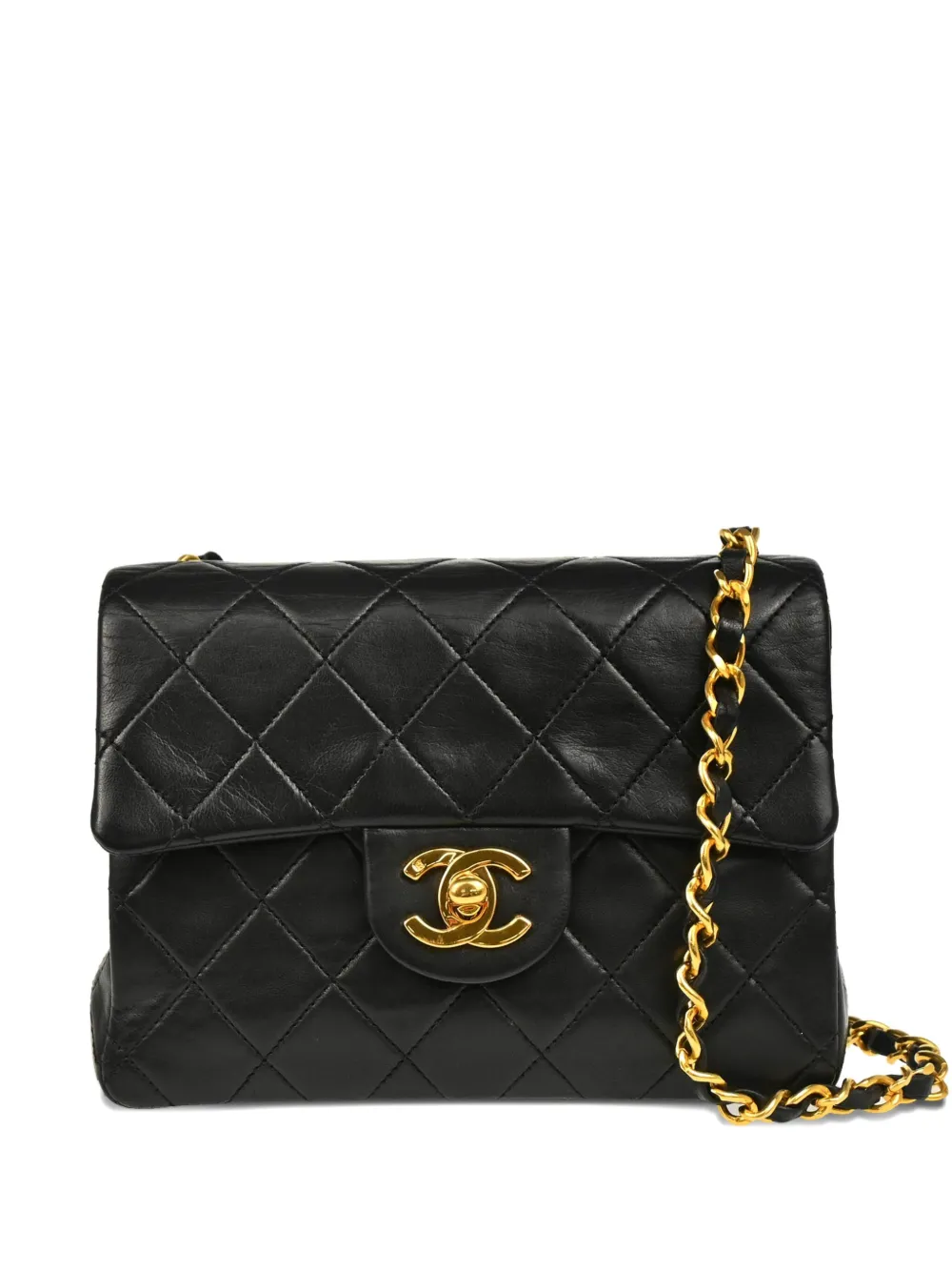 CHANEL Pre-Owned 1990s クラシック フラップ ショルダーバッグ ミニ - ブラック CHANEL Pre-Owned 1990s クラシック フラップ ショルダーバッグ ミニ - ブラック