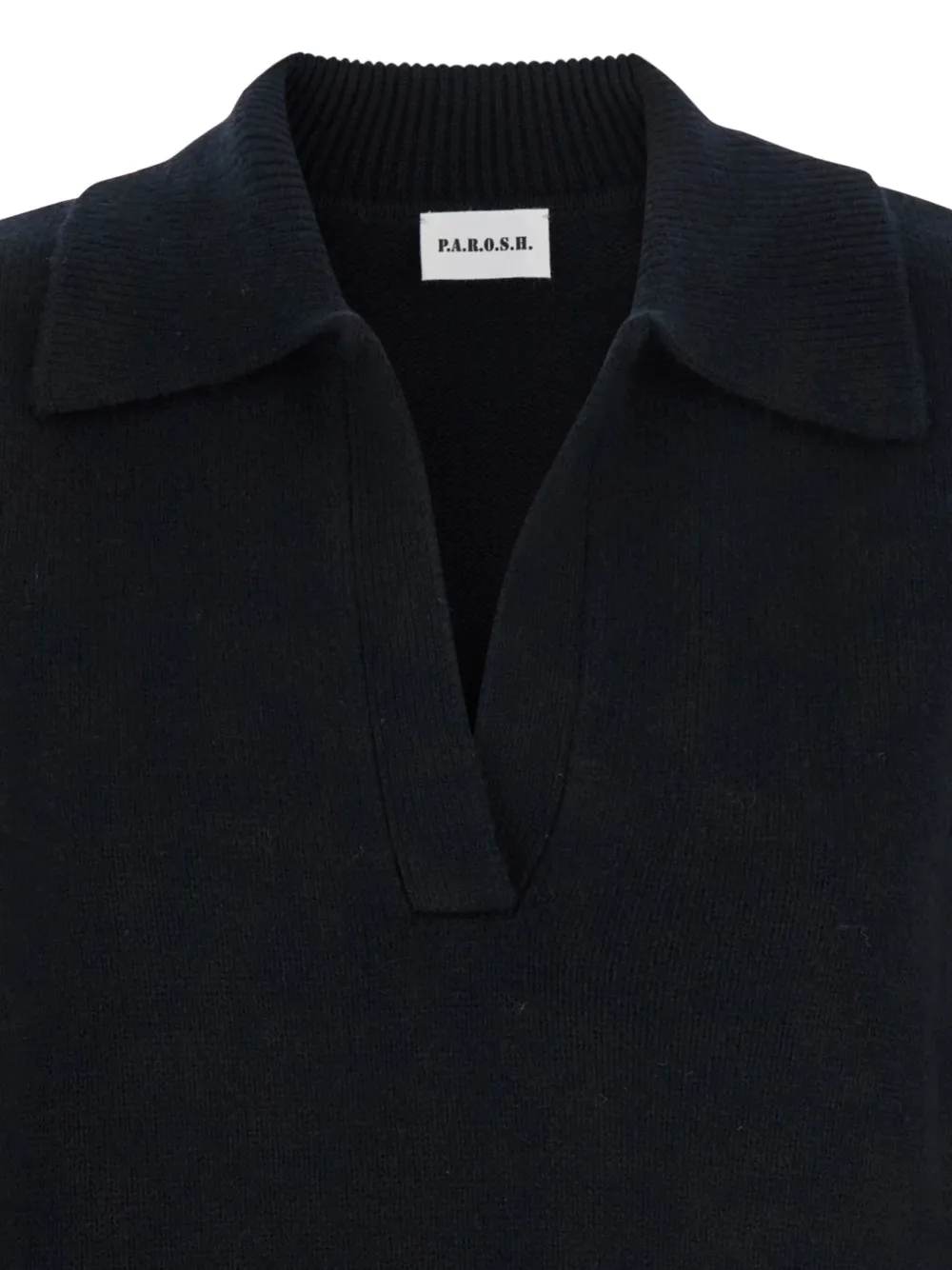 P.A.R.O.S.H. polo-neck ribbed sweater Zwart