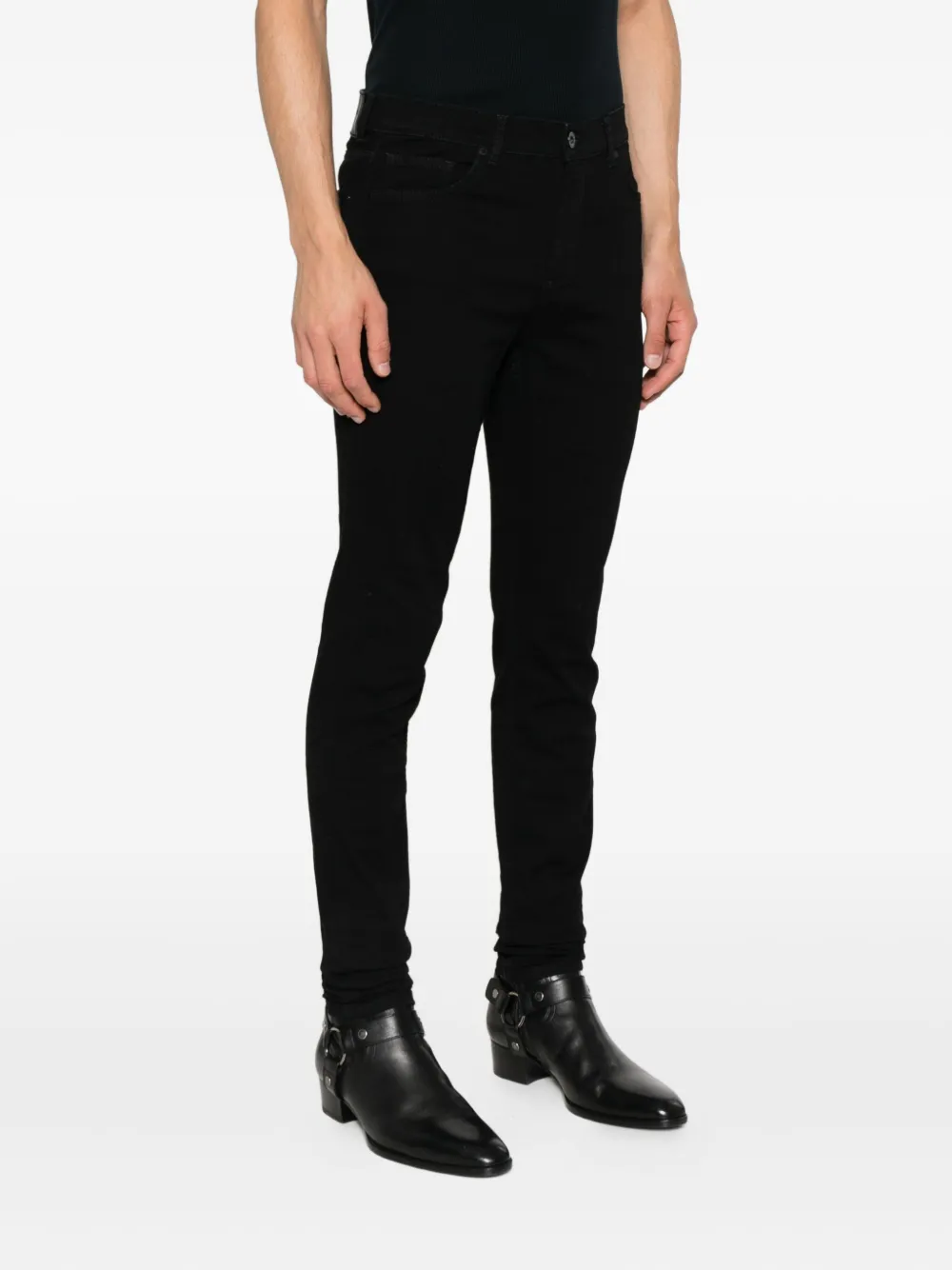 Marc O'Polo Skinny jeans met knoopsluiting Zwart