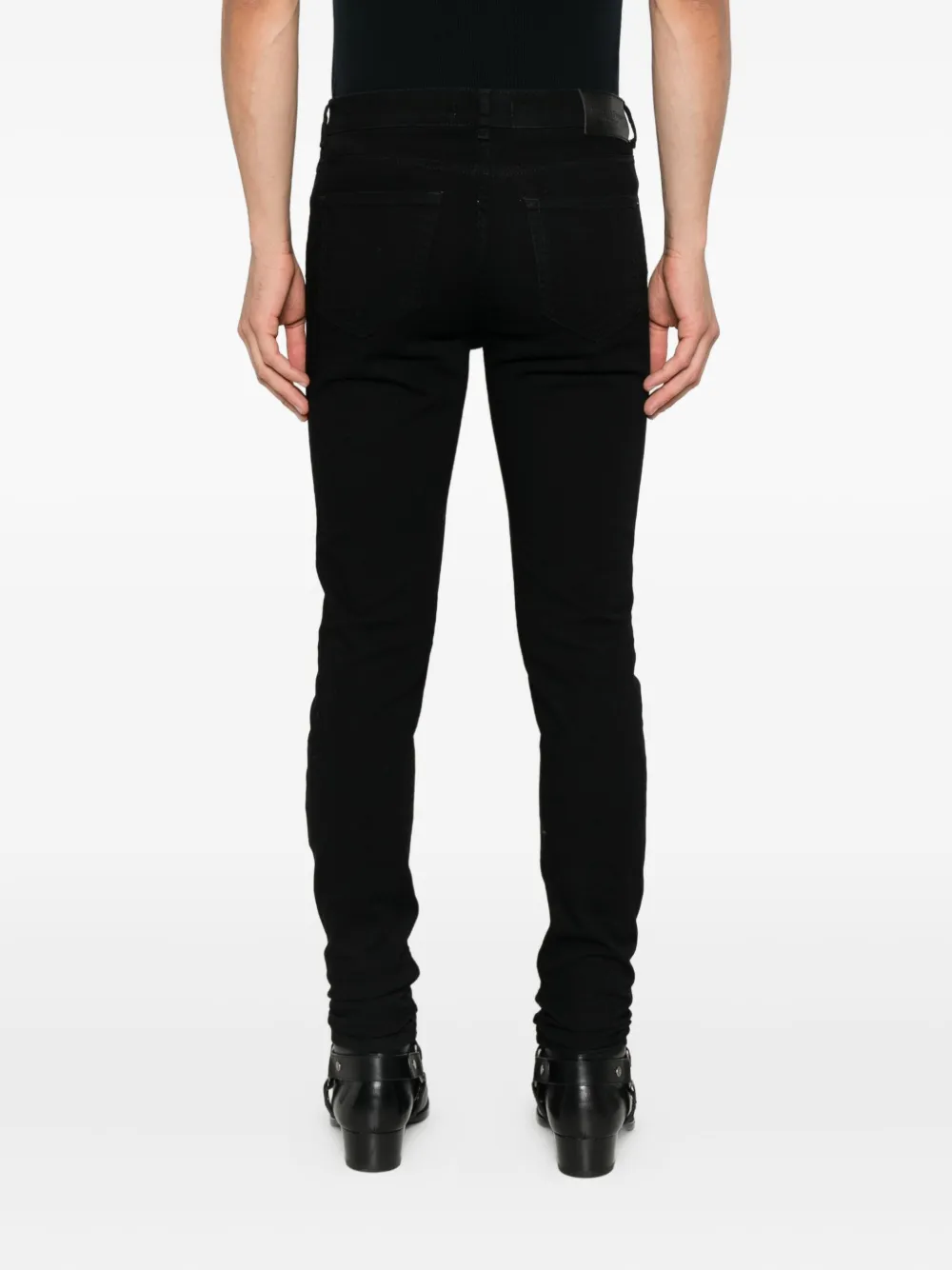 Marc O'Polo Skinny jeans met knoopsluiting Zwart