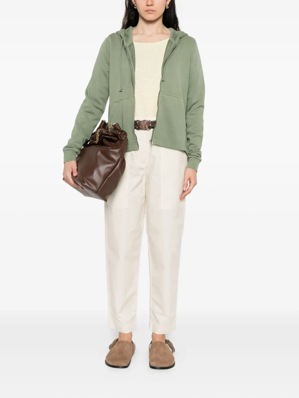 Marc O'polo Zip-up Hoodie In Green