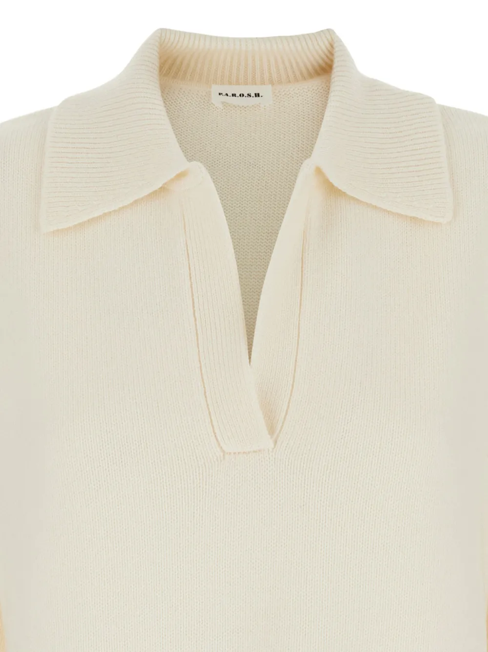 P.A.R.O.S.H. polo-neck ribbed sweater Beige