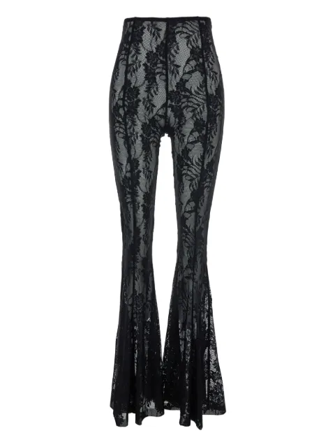 Norma Kamali pantalones con encaje floral