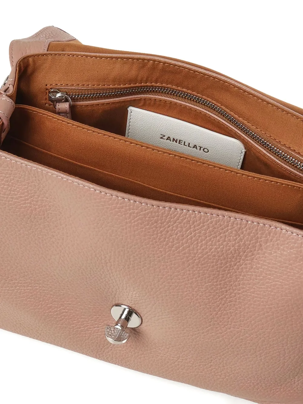 Zanellato small Postina leather shoulder bag Roze