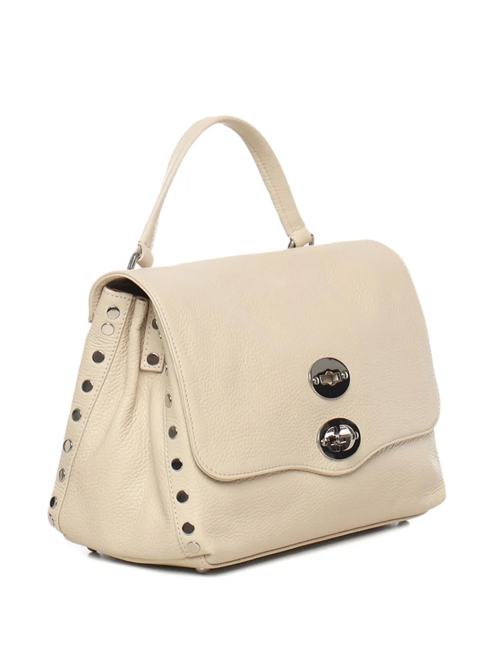 Zanellato Postina studded leather shoulder bag Beige