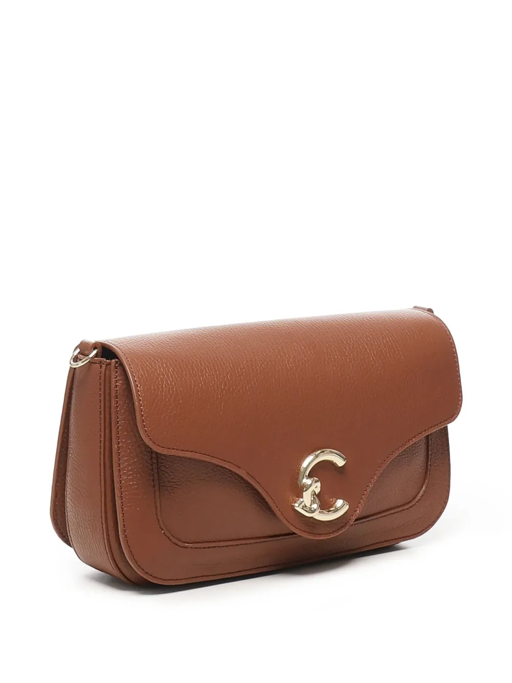 Coccinelle Medium C-me leren crossbodytas met omslag Bruin