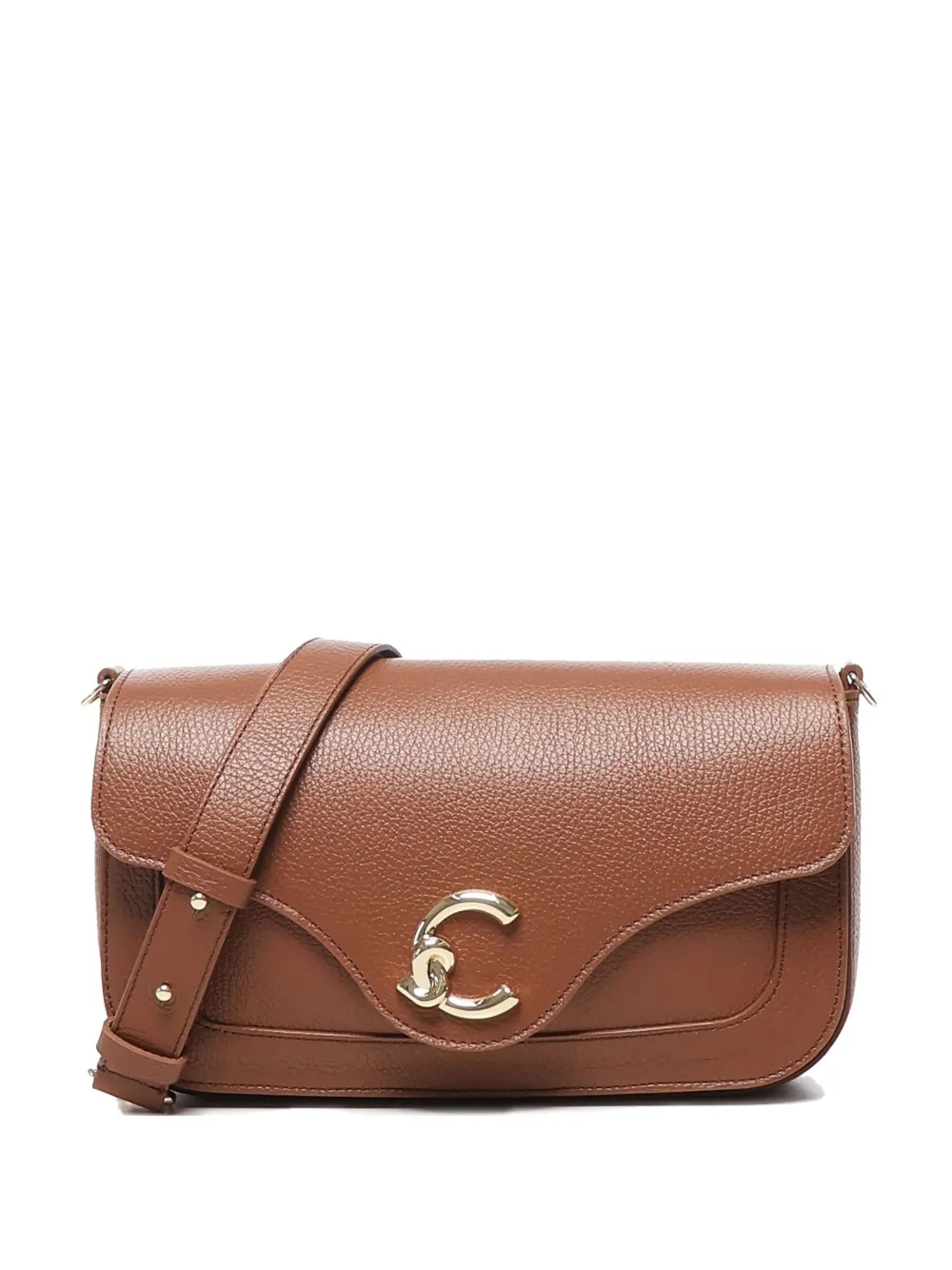 Coccinelle Medium C-me leren crossbodytas met omslag Bruin
