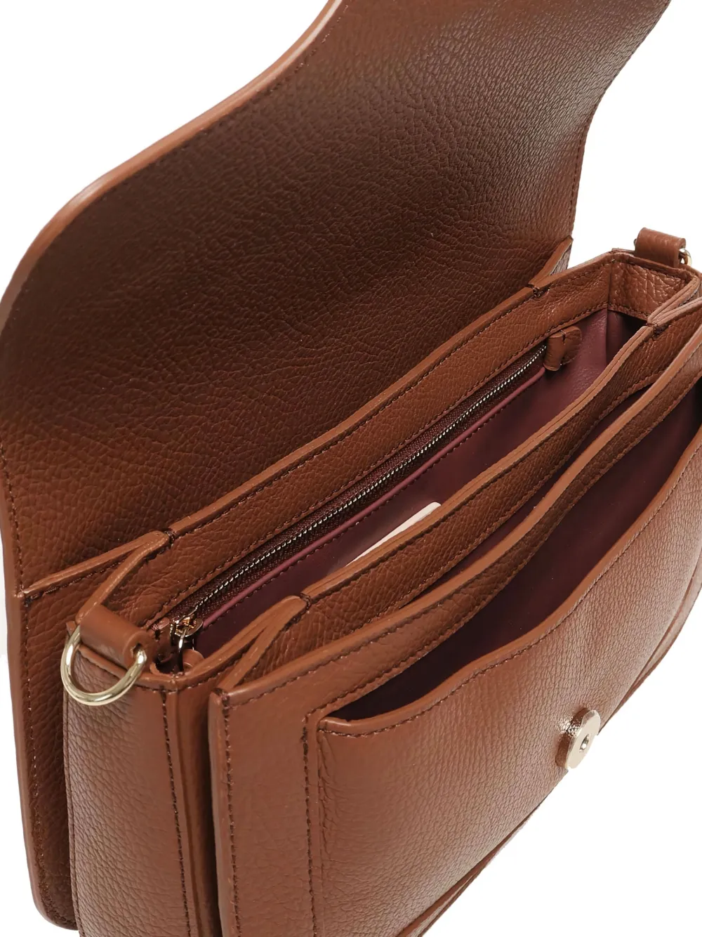 Coccinelle Medium C-me leren crossbodytas met omslag Bruin