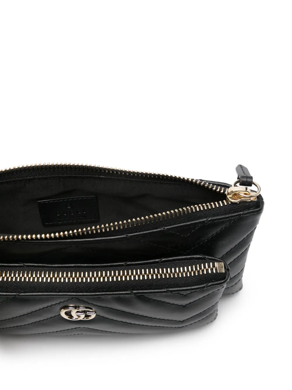 Gucci Gewatteerde clutch met ketting Zwart