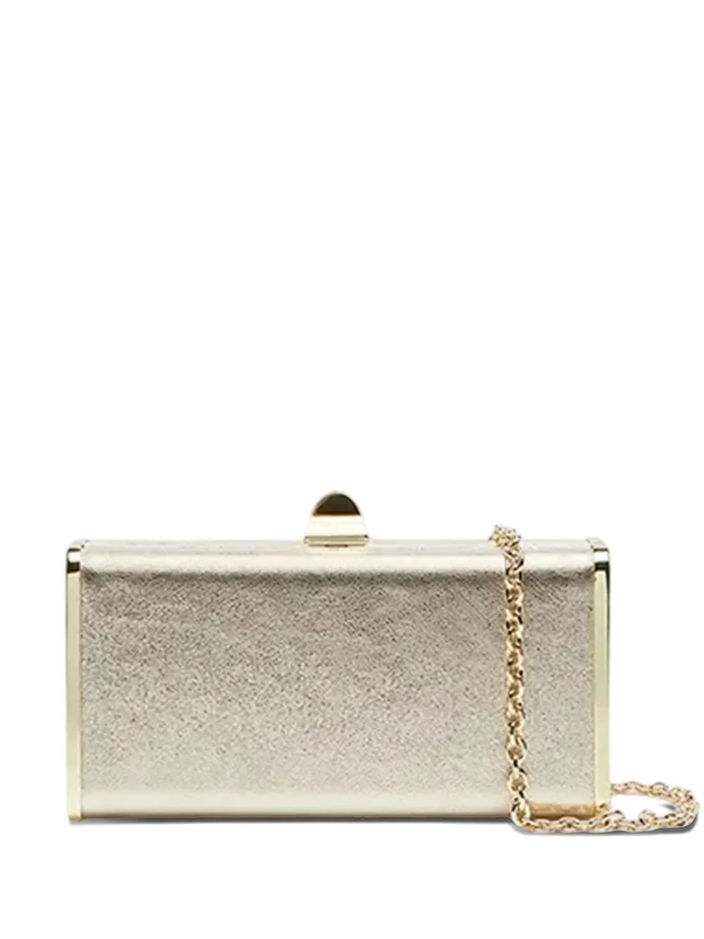 Coccinelle Liv Metallic-finish Box Shoulder Bag In Yellow