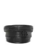 Ruslan Baginskiy leather cross-detail hat - Black