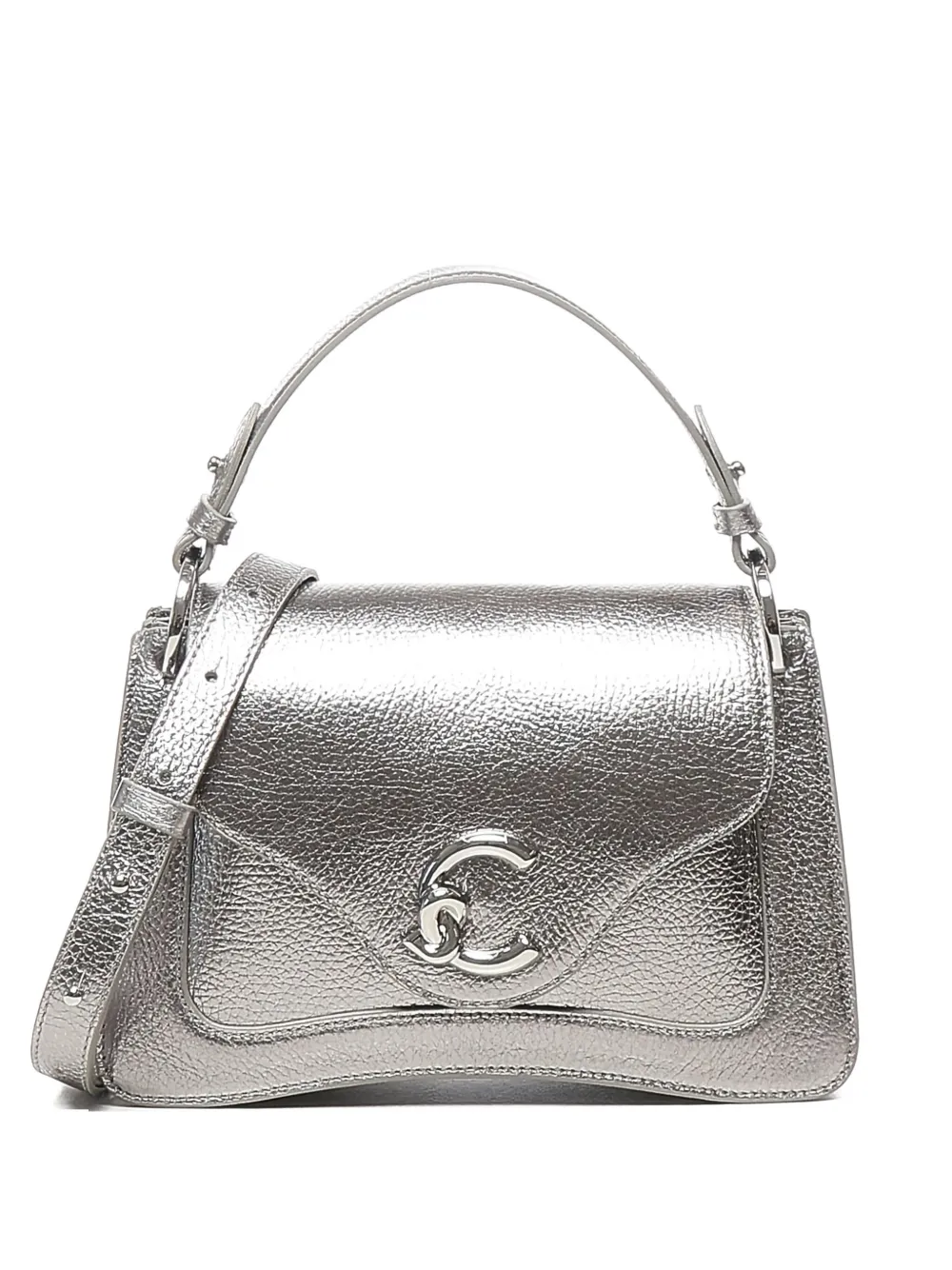 Coccinelle C-me Metallic Leather Tote Bag