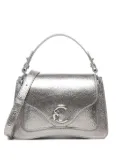 Coccinelle C-ME metallic leather tote bag - Silver