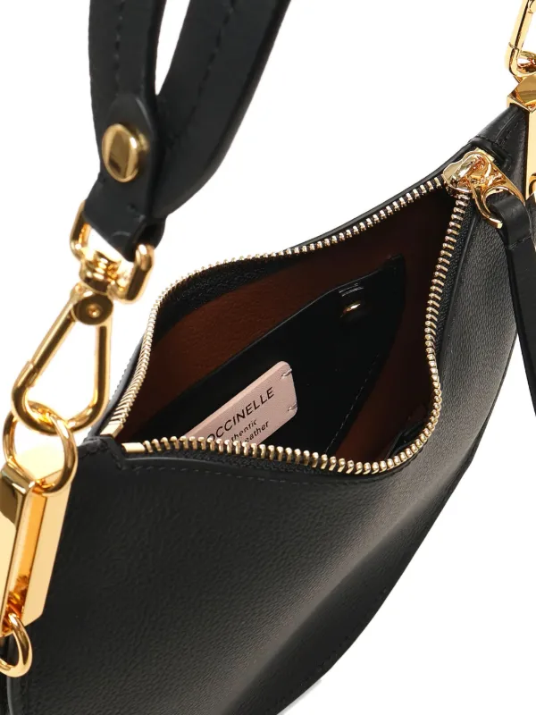 Coccinelle Small Sunup half-moon Shoulder Bag | Black | FARFETCH