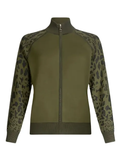 LIU JO pull zippé à imprimé léopard