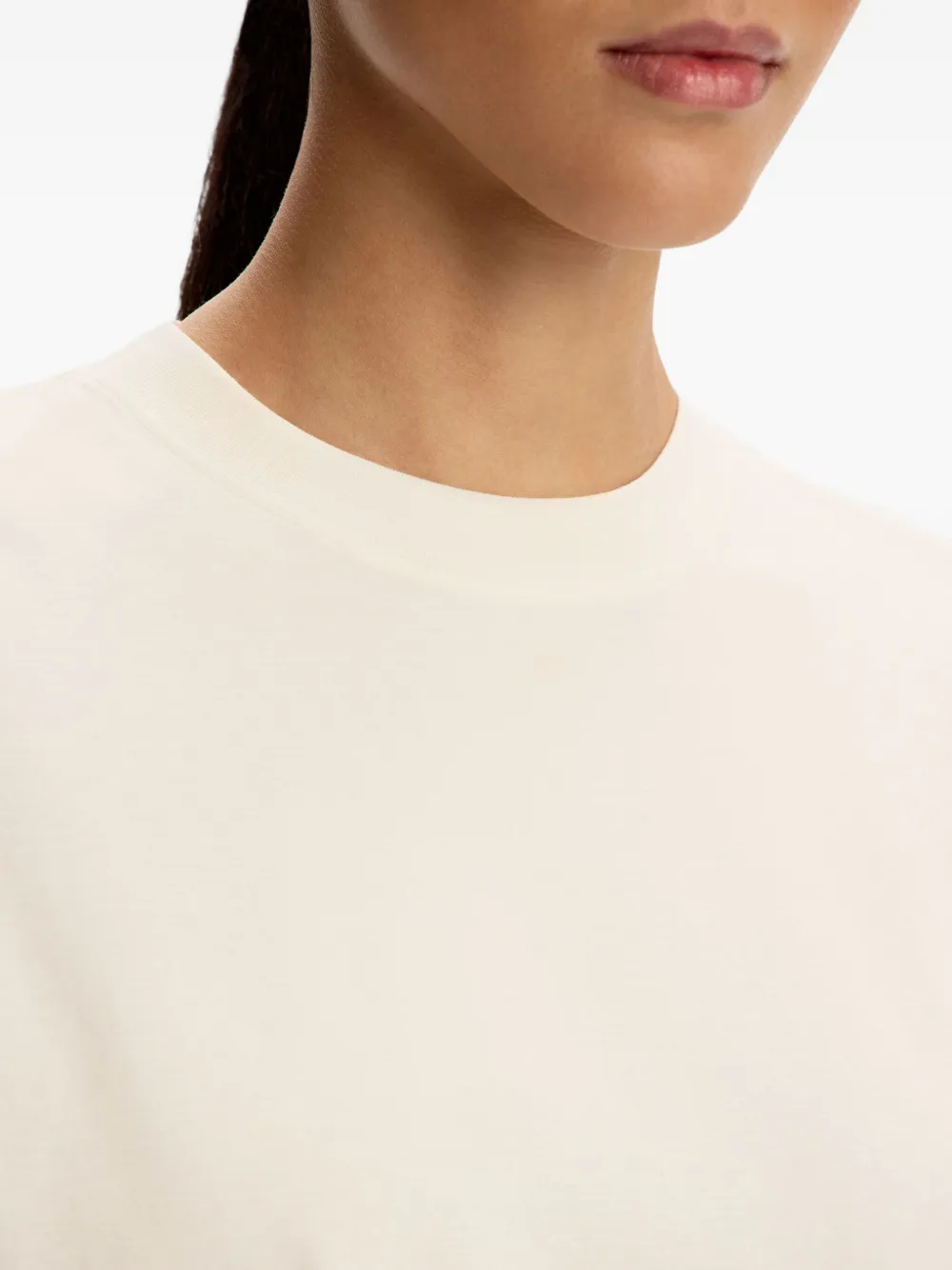 12 STOREEZ Katoenen T-shirtjurk Wit